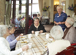 photo of guests chatting